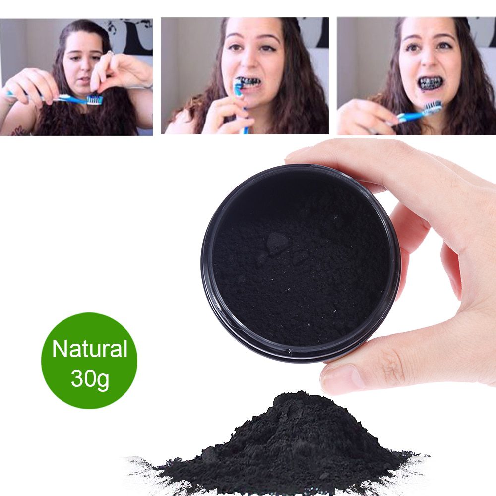 OSHIONER 30g Teeth Whitening Oral Care Charcoal Powder Natural Activated Charcoal Teeth Whitener Powder Oral Hygiene