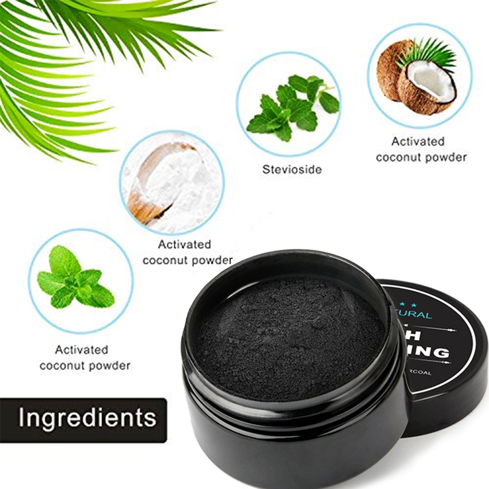 OSHIONER 30g Teeth Whitening Oral Care Charcoal Powder Natural Activated Charcoal Teeth Whitener Powder Oral Hygiene