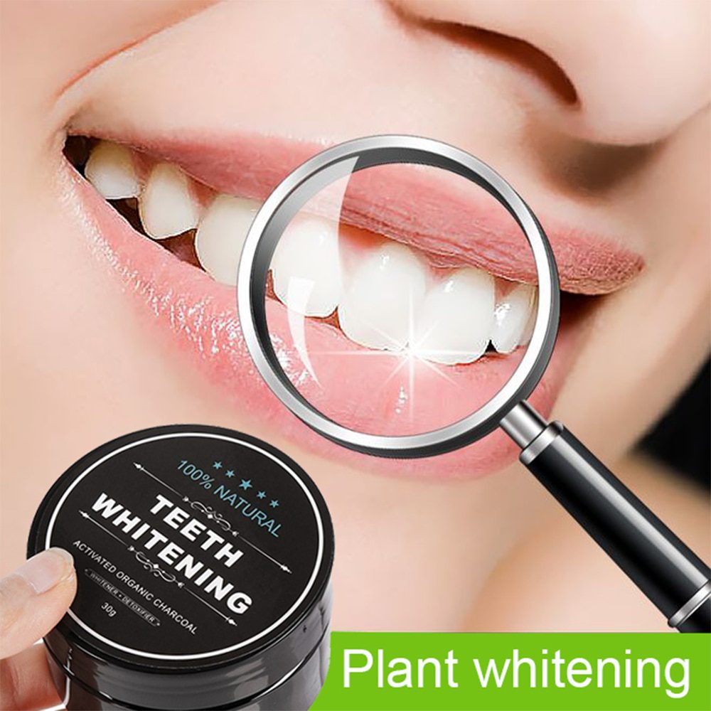 OSHIONER 30g Teeth Whitening Oral Care Charcoal Powder Natural Activated Charcoal Teeth Whitener Powder Oral Hygiene