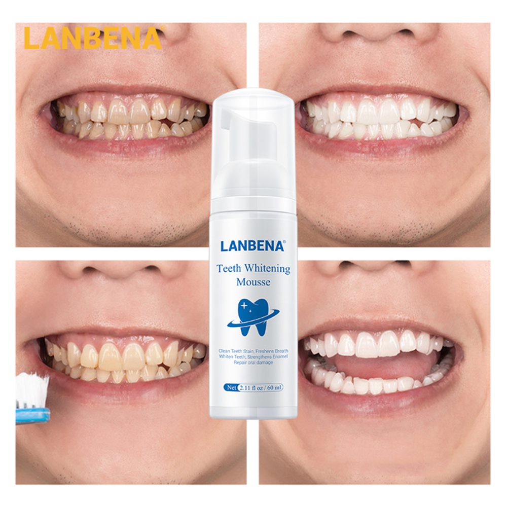 LANBENA Teeth Whitening Essence Powder Oral Hygiene Cleaning Serum Removes Plaque Stains Tooth Bleaching Dental Tools Toothpaste