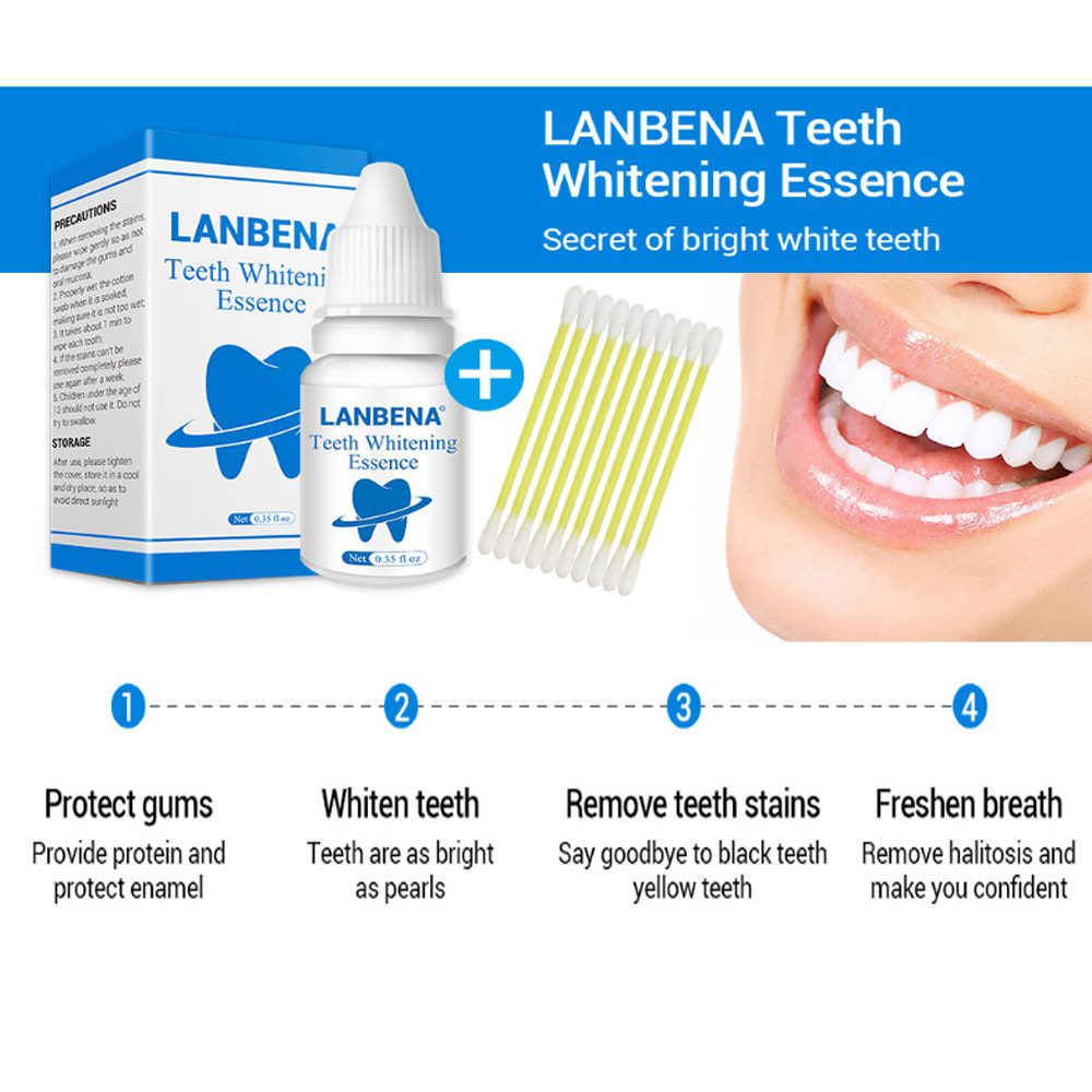 LANBENA Teeth Whitening Essence Powder Oral Hygiene Cleaning Serum Removes Plaque Stains Tooth Bleaching Dental Tools Toothpaste