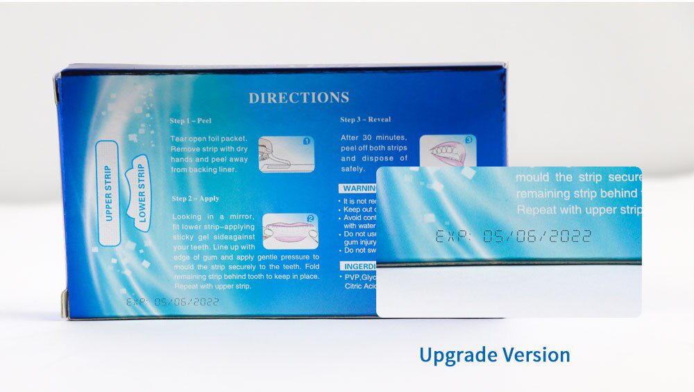 7/14 Pairs 3D White Gel Teeth Whitening Strips Stain Removal Oral Hygiene Care Strip Dental Bleaching Tools Teeth Whitening