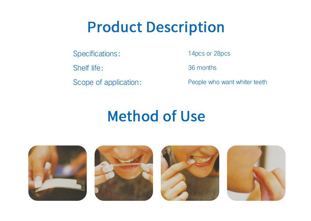 7/14 Pairs 3D White Gel Teeth Whitening Strips Stain Removal Oral Hygiene Care Strip Dental Bleaching Tools Teeth Whitening