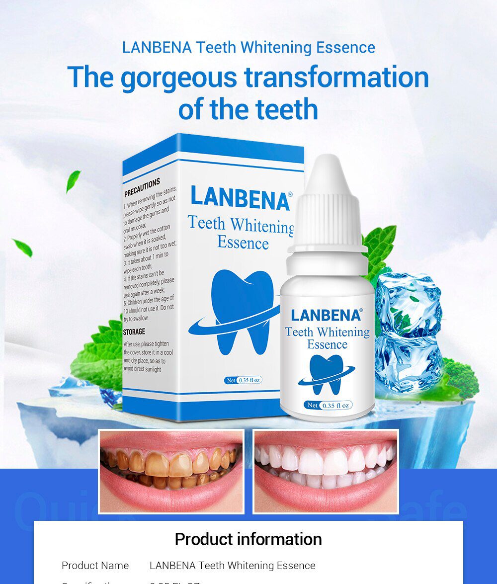 LANBENA Teeth Whitening Essence Powder Oral Hygiene Cleaning Serum Removes Plaque Stains Tooth Bleaching Dental Tools Toothpaste