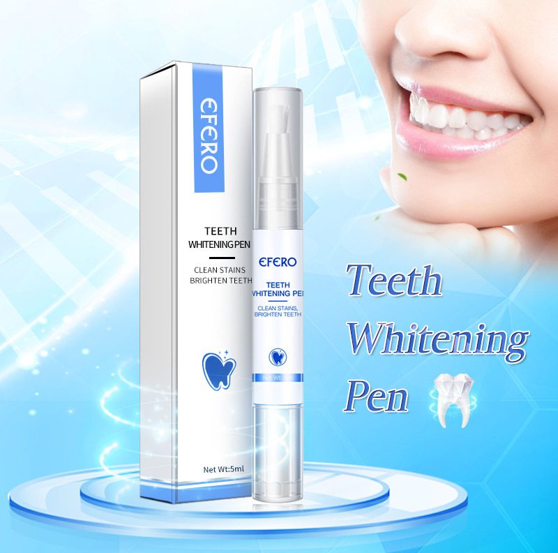 EFERO White Teeth Whitening Pen Tooth Gel Whitener Bleach Remove Plaque Stains Dental Tools Oral Hygiene Teeth Cleaning Serum