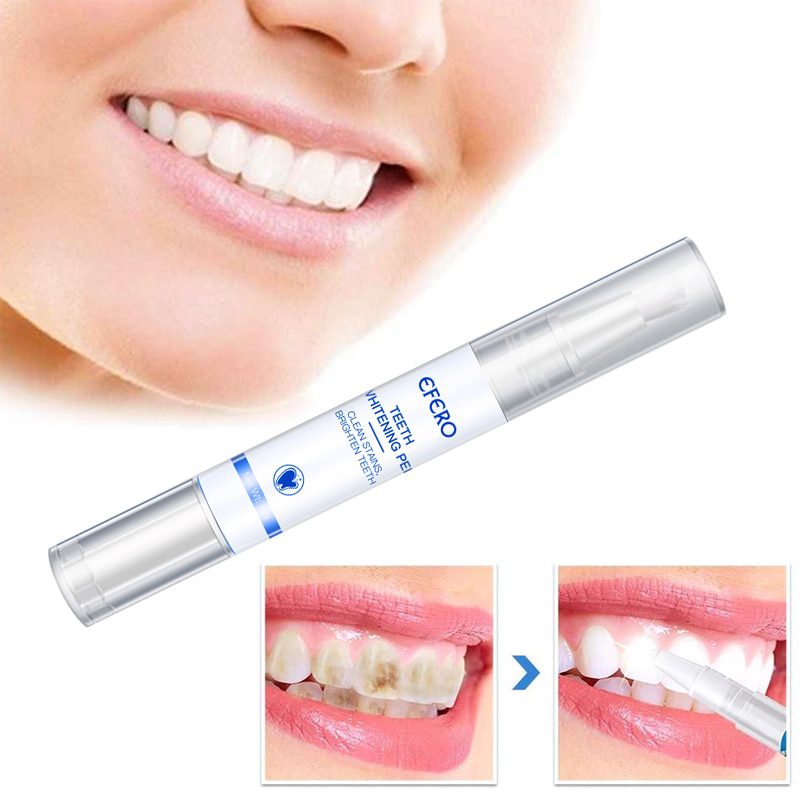 EFERO White Teeth Whitening Pen Tooth Gel Whitener Bleach Remove Plaque Stains Dental Tools Oral Hygiene Teeth Cleaning Serum