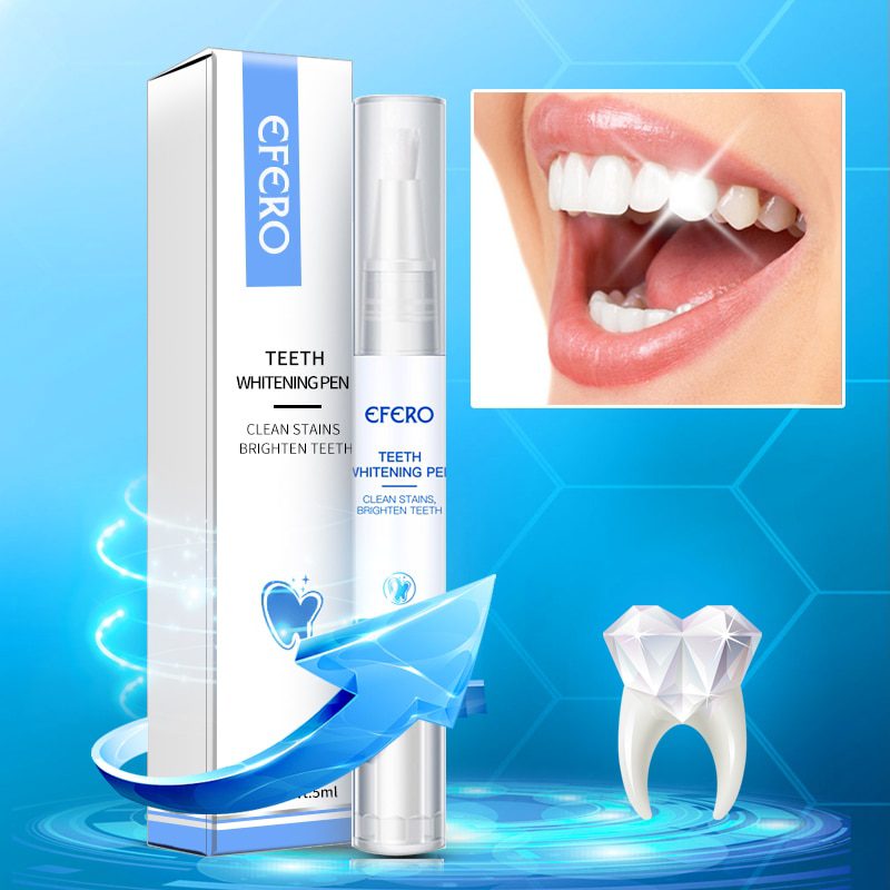 EFERO White Teeth Whitening Pen Tooth Gel Whitener Bleach Remove Plaque Stains Dental Tools Oral Hygiene Teeth Cleaning Serum