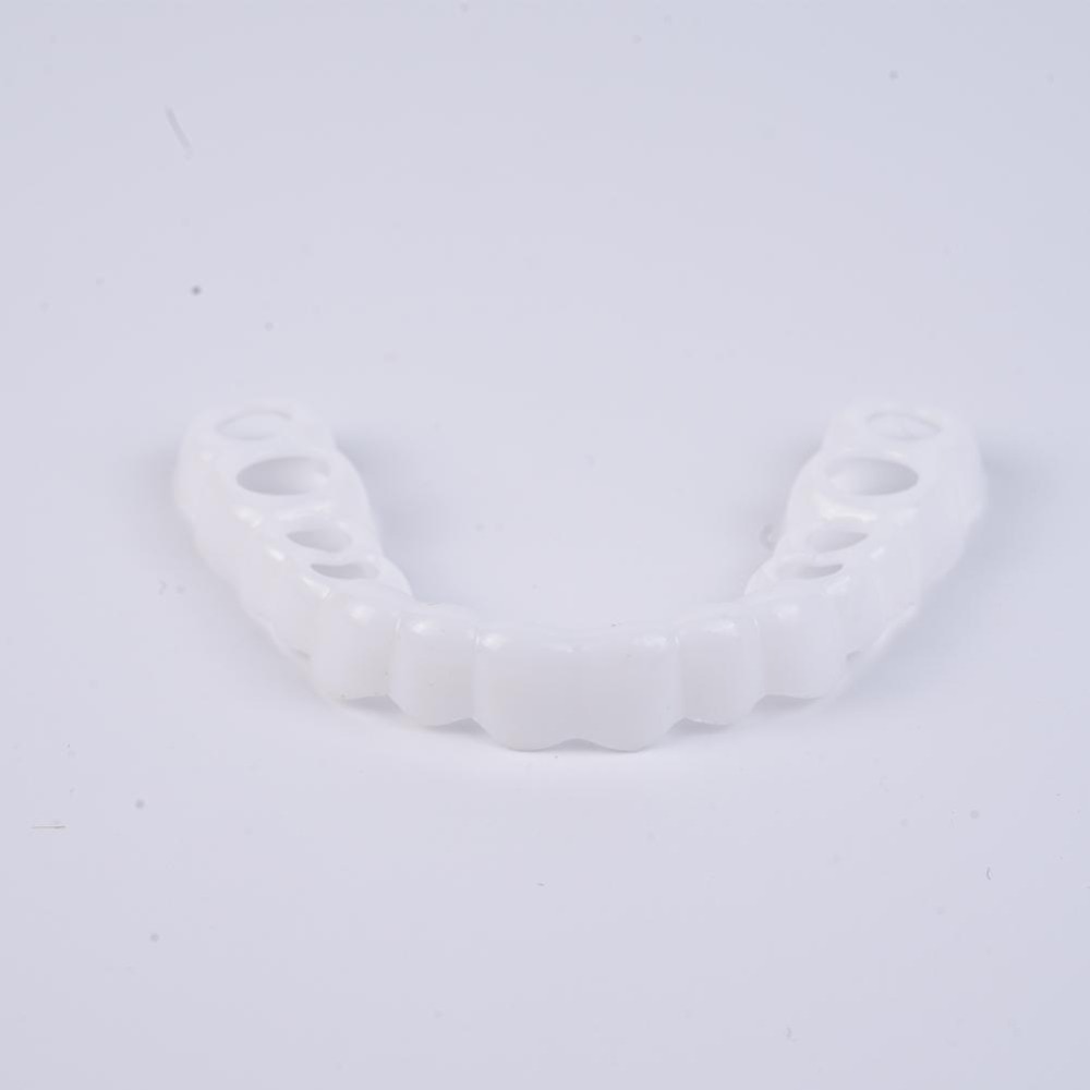 2Pcs Smile Teeth Braces Set Smile Denture Cosmetic Teeth Comfortable Veneer Cover Teeth Whitening Teeth Denture Toys for Kids