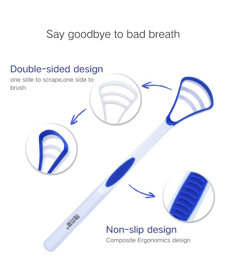 2018 new Y-Kelin Tongue Scraper  Brush Oral cleaning tongue toothbrush  cleanering brush Fresh Breath remove coating