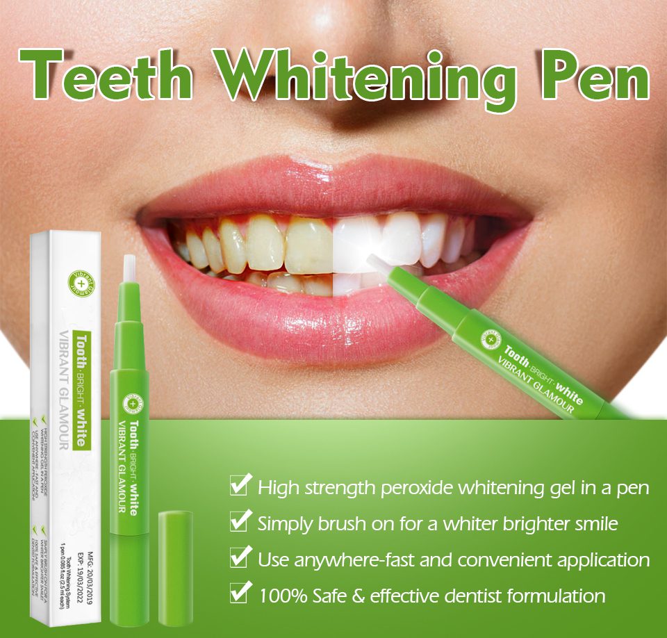 VIBRANT GLAMOUR Teeth Whitening Pen Cleaning Serum Remove Plaque Stains Dental Tools Oral Hygiene Tooth Gel WhitenningToothpaste