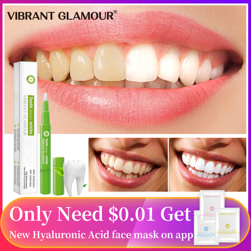 VIBRANT GLAMOUR Teeth Whitening Pen Cleaning Serum Remove Plaque Stains Dental Tools Oral Hygiene Tooth Gel WhitenningToothpaste