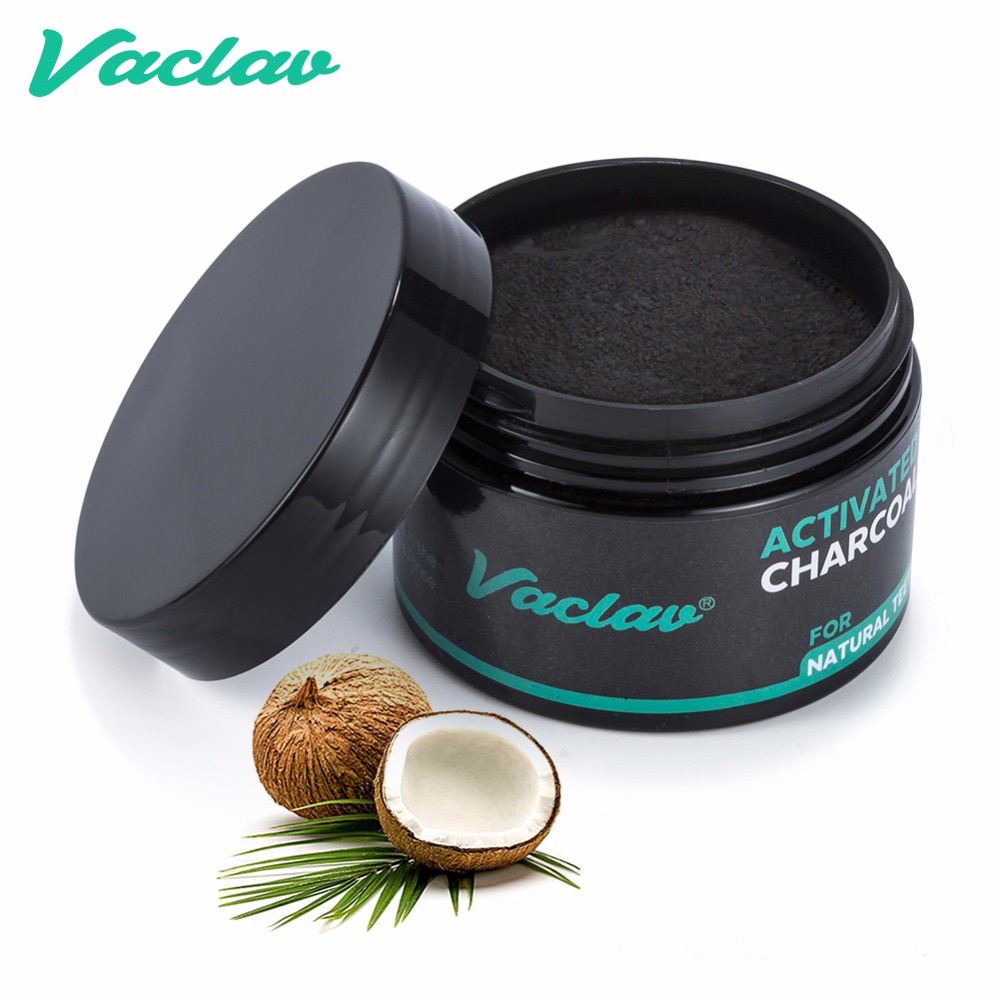 Vaclav 30g 60g Tooth Whitening Powder Activated Coconut Charcoal Natural Teeth Whitening Charcoal Powder Tartar Stain Removal