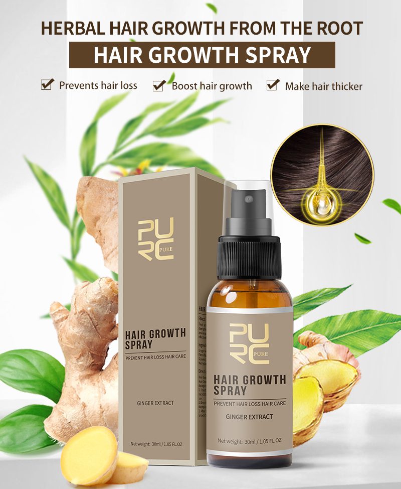 PURC 2019 New Hair Growth Spray Fast Grow Hair hair lossTreatment Preventing Hair Loss 30ml