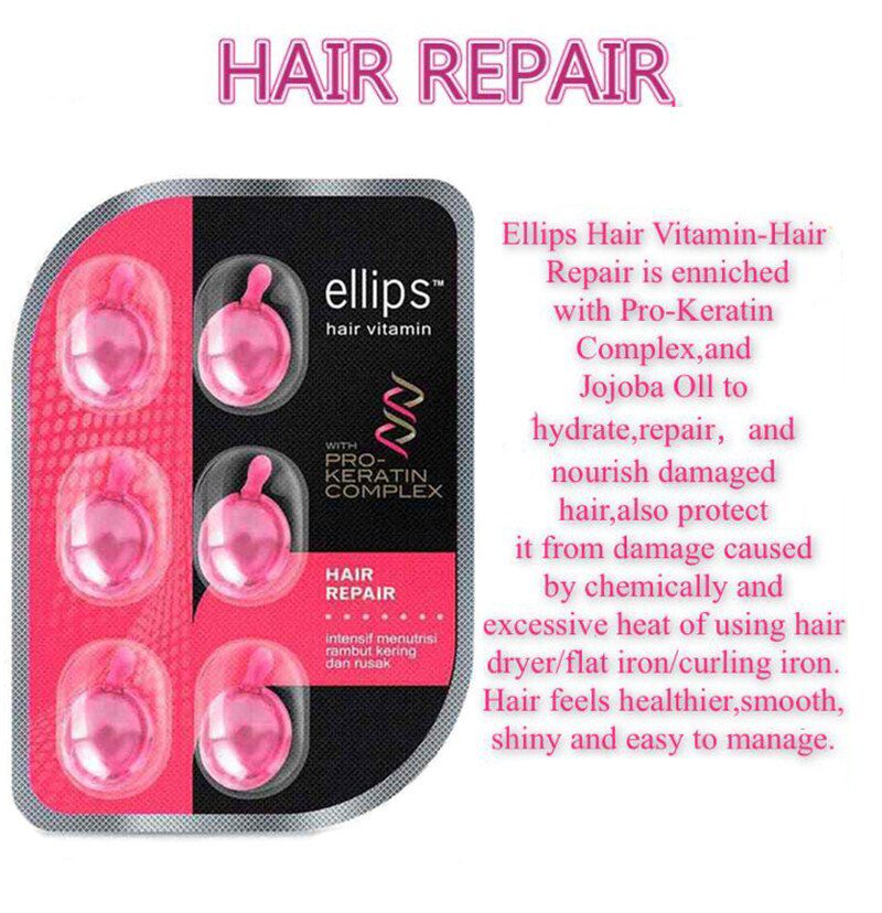 Ellips Hair Vitamin Pro Keratin Complex Oil Smooth Silky Hair Mask Repair Damaged Hair Serum Moroccan Oil Anti Hair Loss Agent