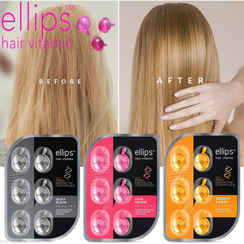 Ellips Hair Vitamin Pro Keratin Complex Oil Smooth Silky Hair Mask Repair Damaged Hair Serum Moroccan Oil Anti Hair Loss Agent