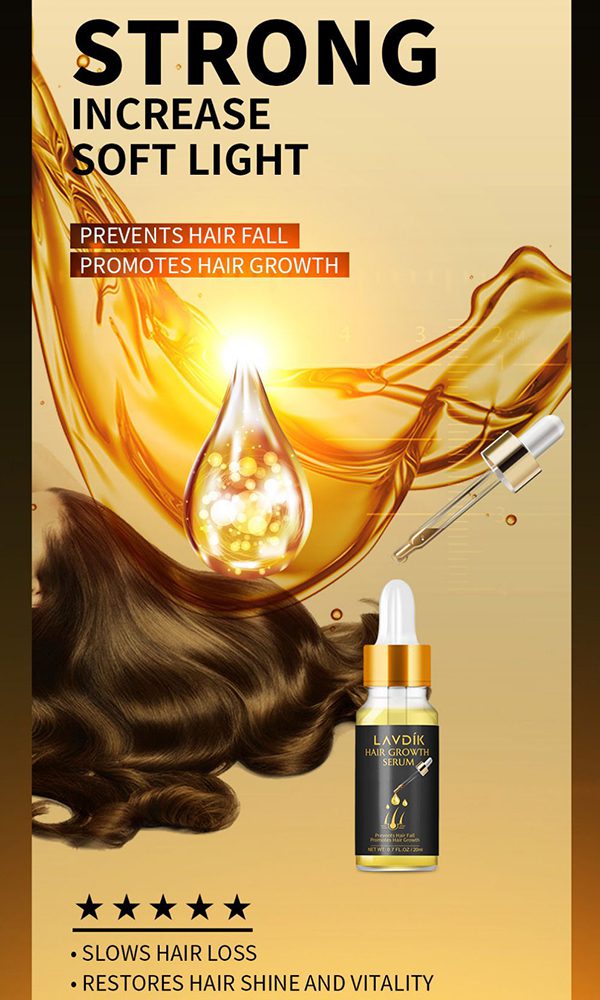 LAVDIK Ginger Fast Hair Growth Serum Essential Oil Anti Preventing Hair Lose Liquid Damaged Hair Repair Growing Women Men TSLM1