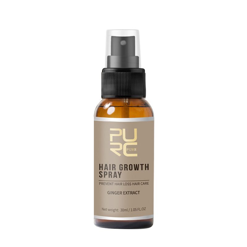 New PURC 30ml Hair Growth Spray Ginger Essence Spray Effective Extract Anti Hair Loss Nourish Roots For Men TSLM2