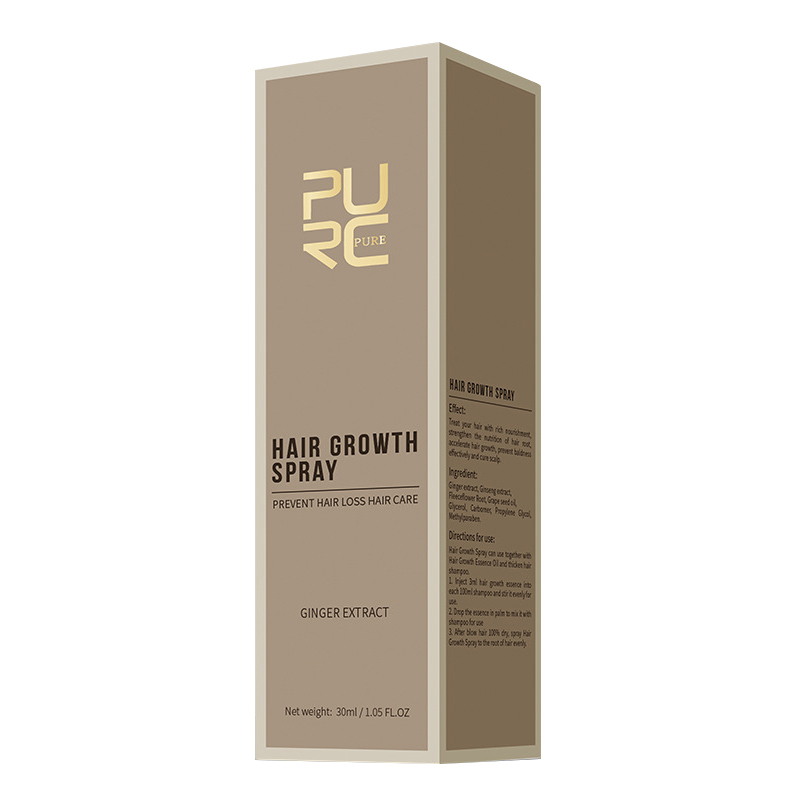 New PURC 30ml Hair Growth Spray Ginger Essence Spray Effective Extract Anti Hair Loss Nourish Roots For Men TSLM2