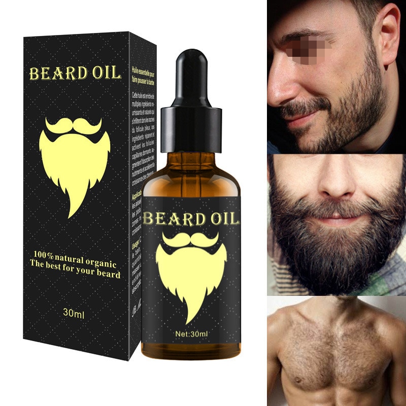 100% Natural 30ML Accelerate Facial Hair Grow Beard Essential Oil Hair and Beard Growth Oil Men Beard Grooming Products TSLM2
