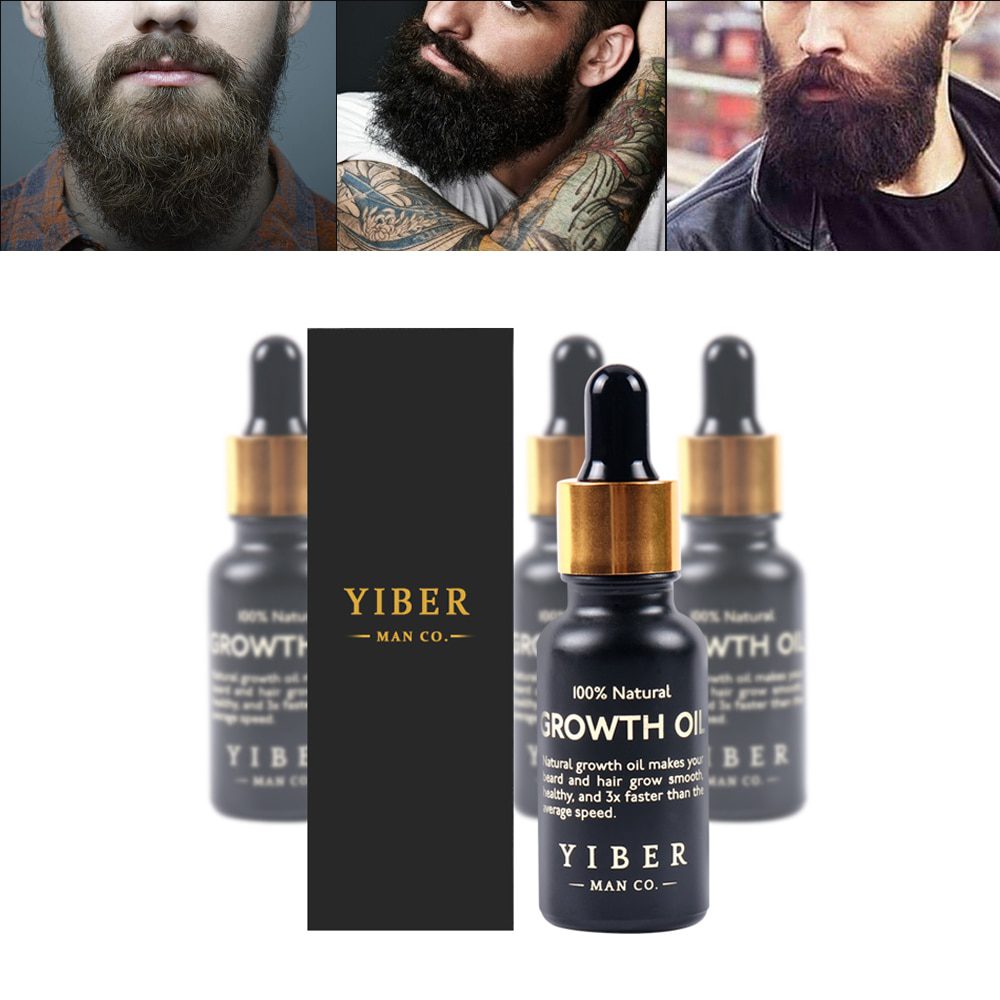 Men Beard Growth  Oil Kit Soften Hair Growth Nourishing Enhancer Beard Wax Balm Moustache Oil Leave-In Conditioner Beard Care