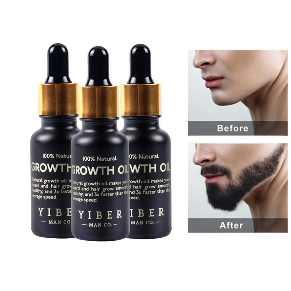 Men Beard Growth  Oil Kit Soften Hair Growth Nourishing Enhancer Beard Wax Balm Moustache Oil Leave-In Conditioner Beard Care