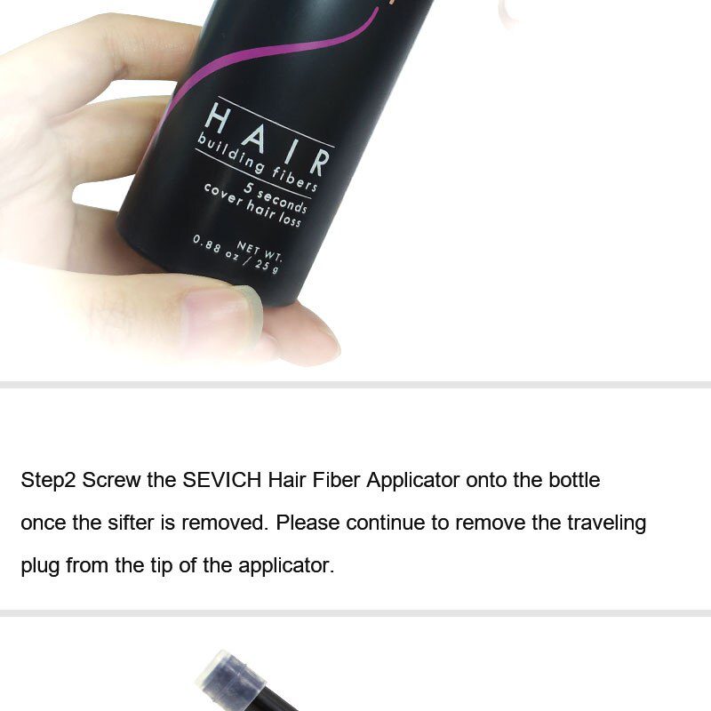 Nozzle Spray Applicator Pump Tool and Sevich Easy Usage Hair Building Fiber Powders New Package for T-27.5g Bottle 12g 25g