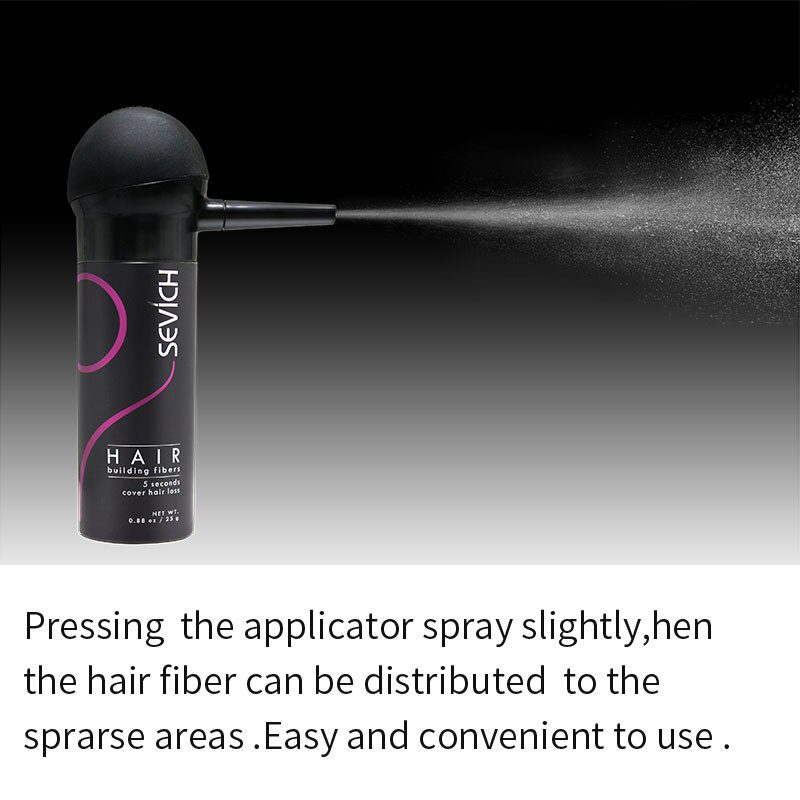 Nozzle Spray Applicator Pump Tool and Sevich Easy Usage Hair Building Fiber Powders New Package for T-27.5g Bottle 12g 25g