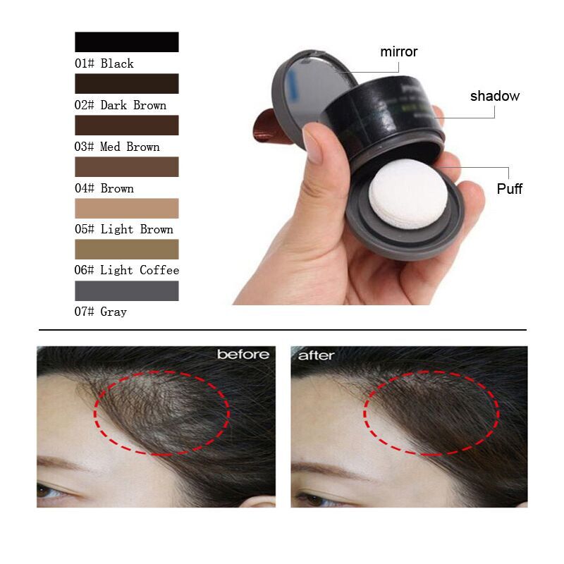 Sevich Makeup Hair Line Shadow Powder Eyebrow Powder Extract Easy to Wear Make Up neat symmetry hairline with Mirror Puff Fibers