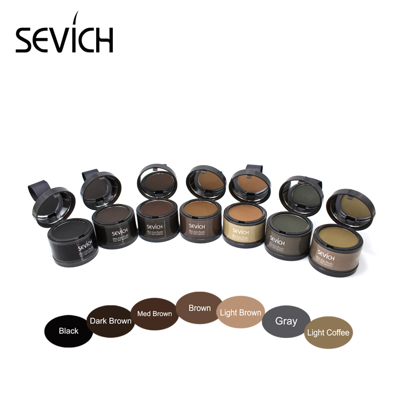 Sevich Makeup Hair Line Shadow Powder Eyebrow Powder Extract Easy to Wear Make Up neat symmetry hairline with Mirror Puff Fibers