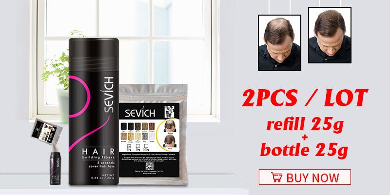 Sevich 25g hair building fibers powder hair loss products bald extension thicken hair spray jar keratin