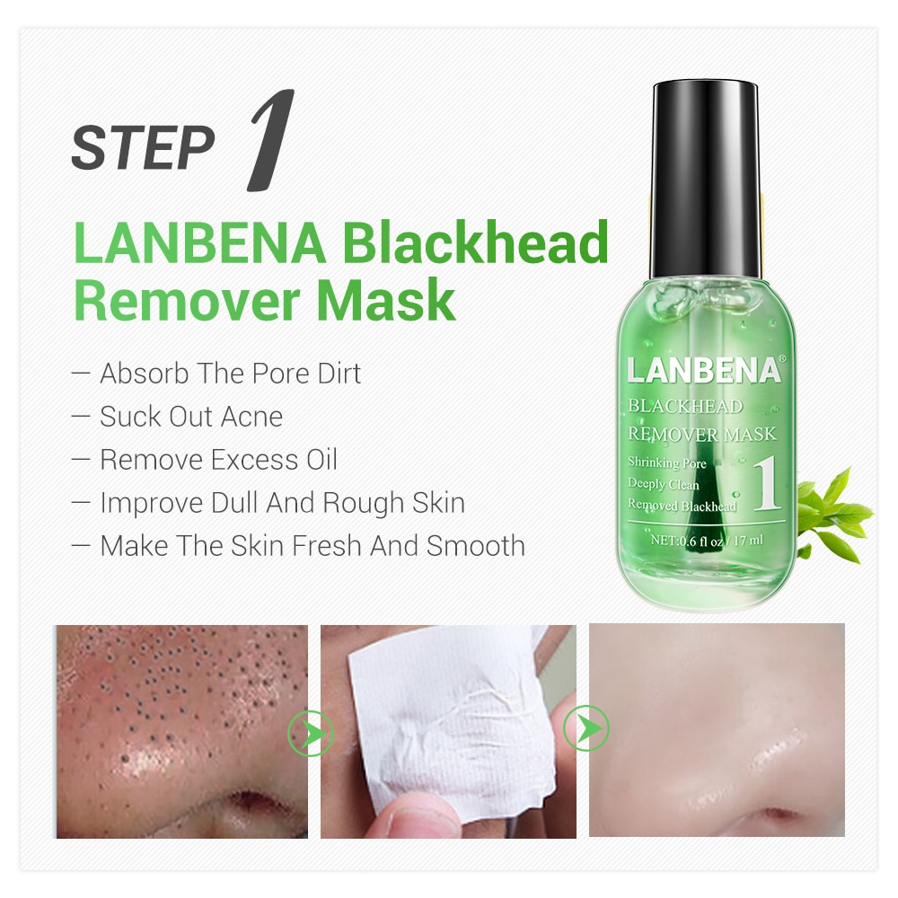 New LANBENA Blackhead Remover Black Face Mask Pore repair Treatment Serum Anti Acne Facial Peeling Masks Cleansing Skin Care