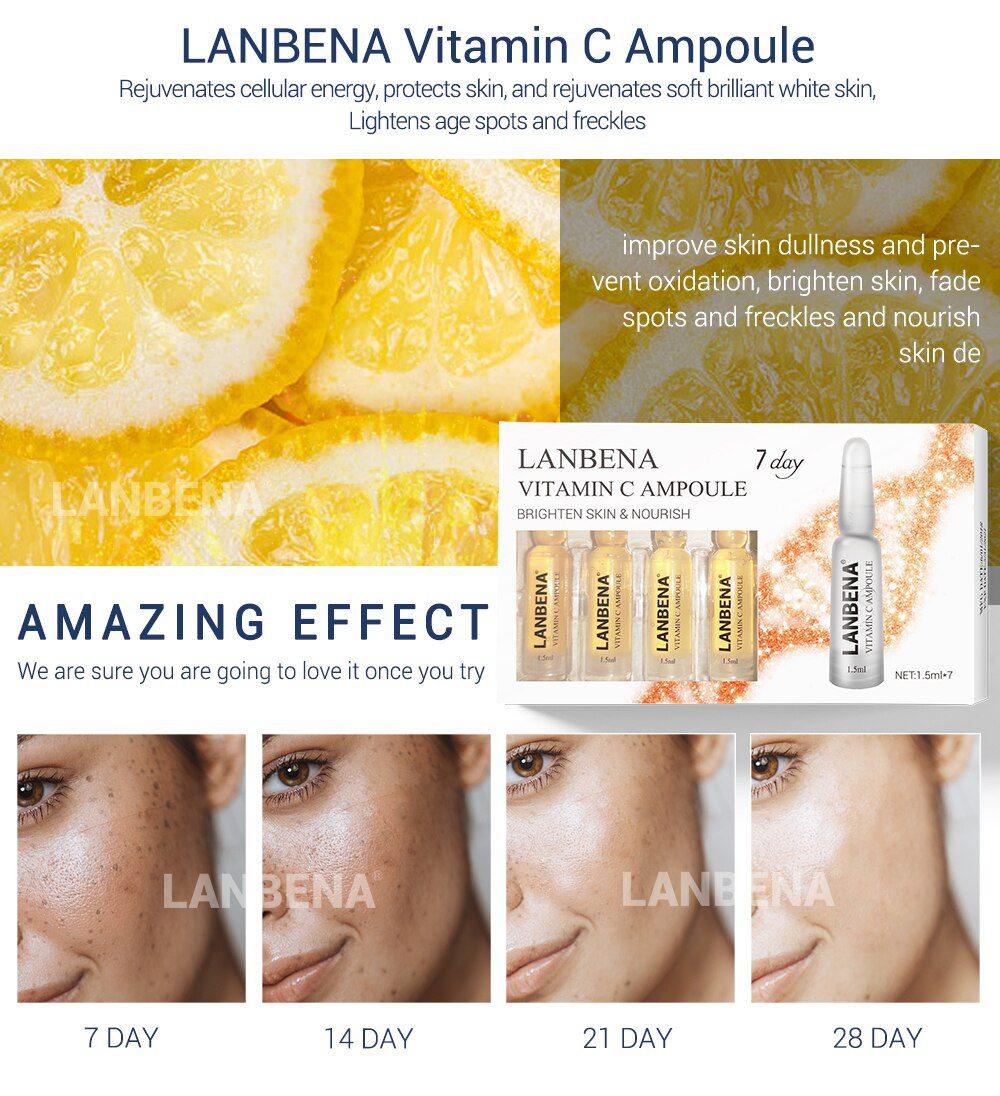 LANBENA Face Serum Hyaluronic Acid Vitamina C 24K Gold Retinol Anti-Aging Wrinkle Moisturizing Whitening Firming Acne Treatment