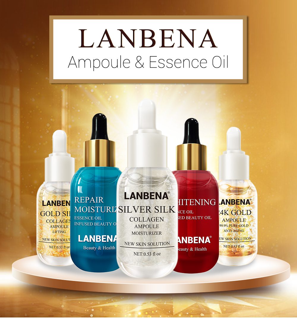 LANBENA Skin Serum Ampoule Essential Oil Hyaluronic Acid Face Cream Whitening Firming Moisturizing Nourishing Collagen Skin Care