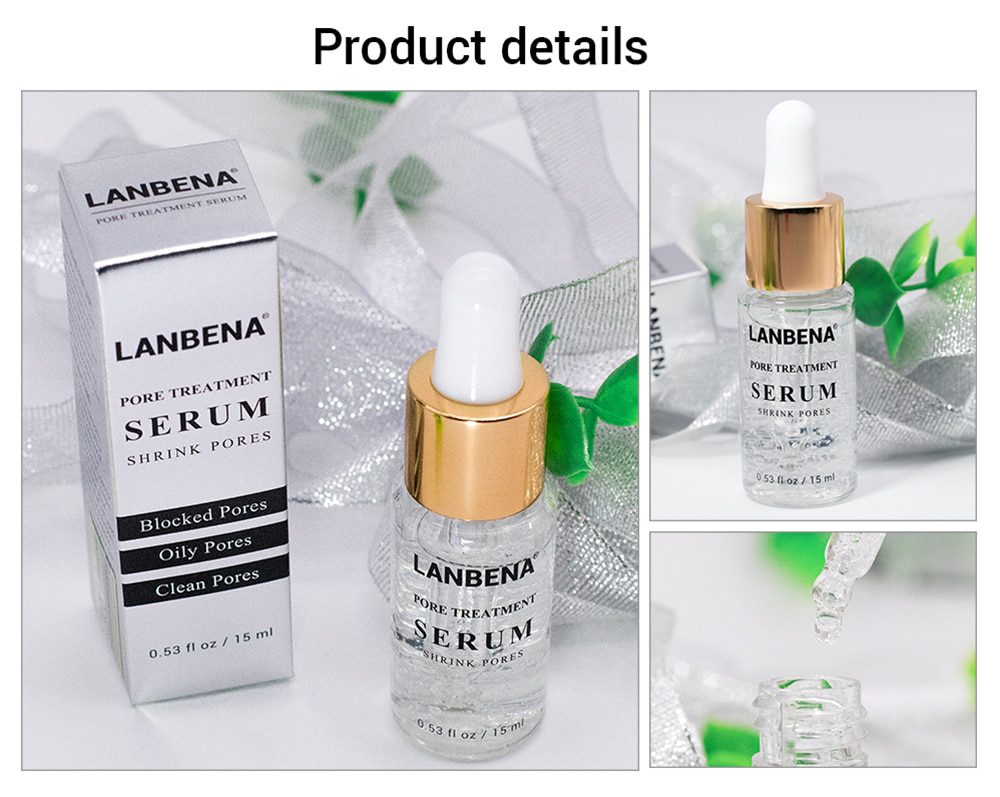 LANBENA Pore Treatment Essence Nose Blackhead Remover Acne Treatment Shrink Pores Skin Firming Face Serum Moisturizing Skin Care