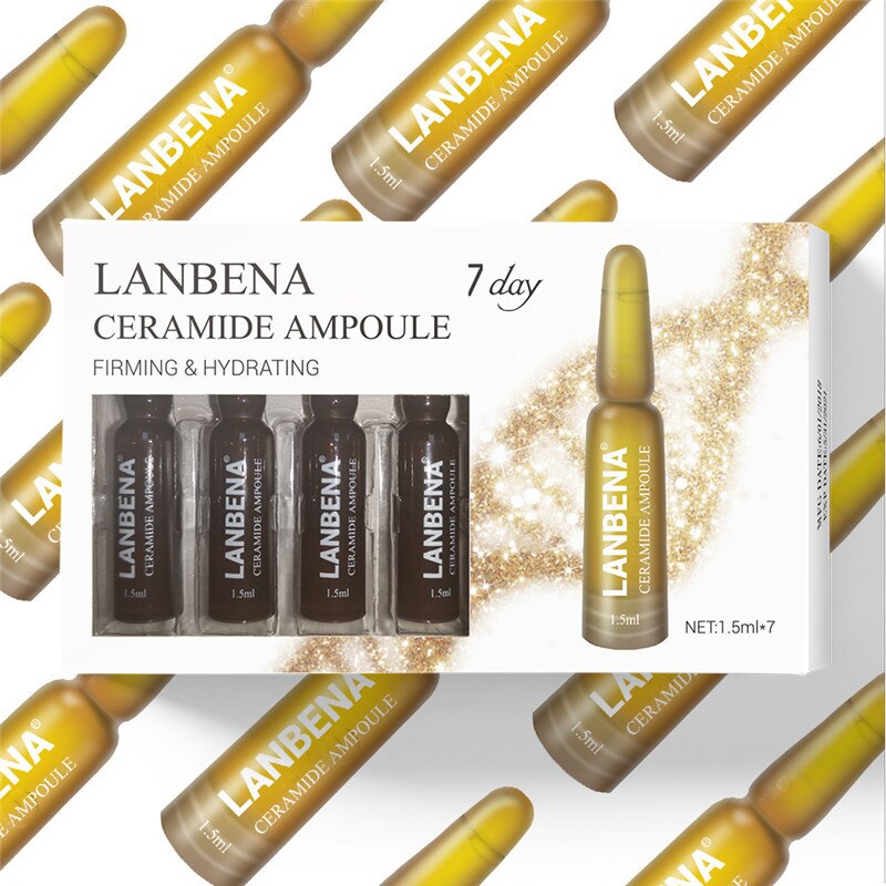 LANBENA Ampoule Serum Hyaluronic Acid+Vitamin C+24K Gold Retinol+Q10+Ceramide Anti-Aging Wrinkle Moisturizing Skin Care 7 Days