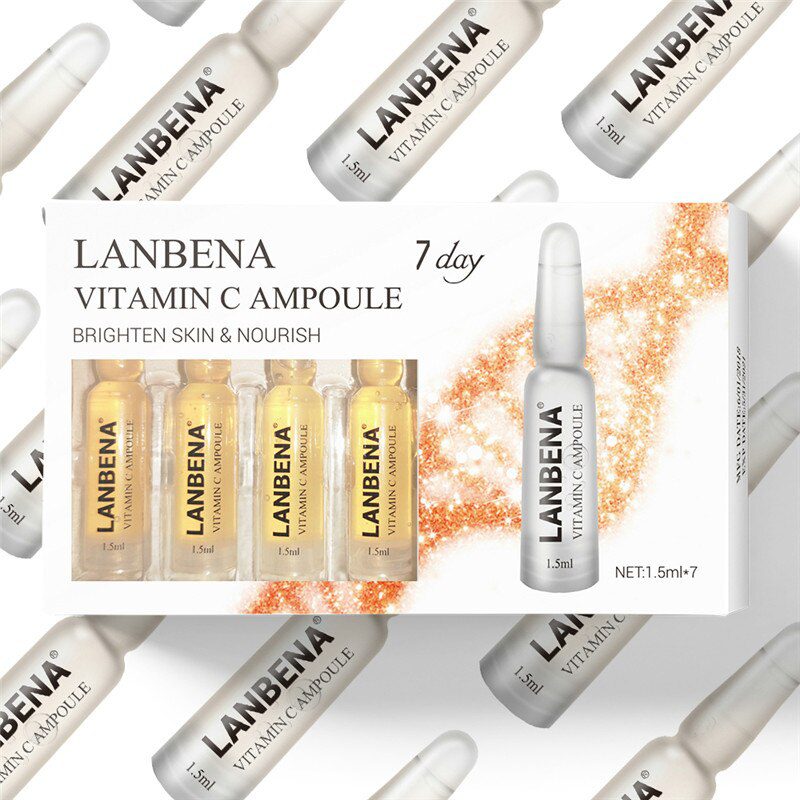 LANBENA Ampoule Serum Hyaluronic Acid+Vitamin C+24K Gold Retinol+Q10+Ceramide Anti-Aging Wrinkle Moisturizing Skin Care 7 Days