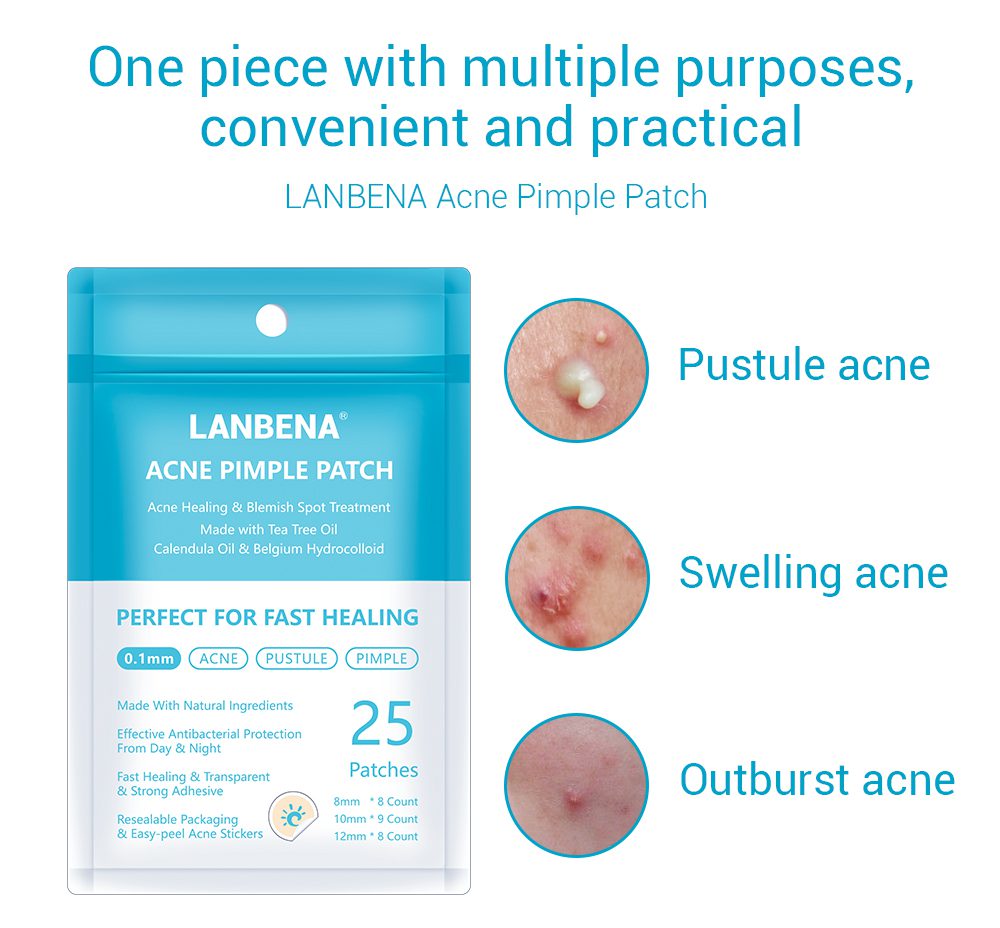 LANBENA Acne Pimple Patch 25pcs Daily Use Invisible Acne Stickers Blemish Treatment Acne Master Face Mask Beauty Tool Skin Care