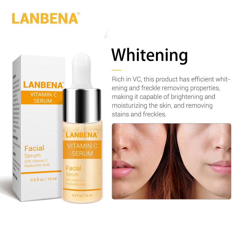 LANBENA Blueberry+hyaluronic Acid+vitamin C+24k Gold Six Peptides Serum Whitening Anti-aging Moisturizing Skin Care set (4pcs）