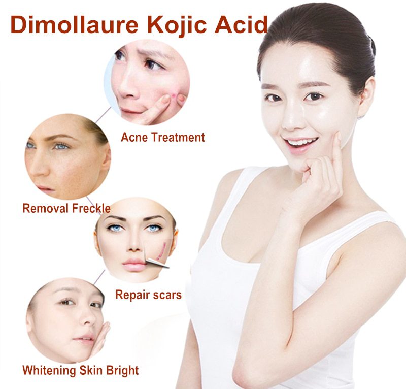 Dimollaure 50g pure 99% Kojic Acid powder face care whitening cream remove Freckle melasma Acne Spots pigment sunburn Melanin