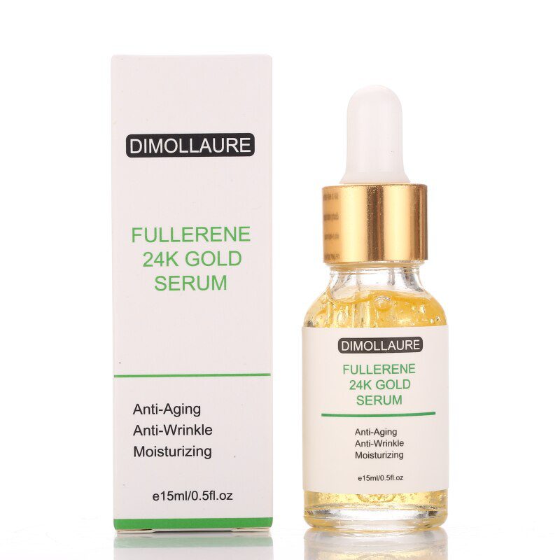 Dimollaure whitening Freckle cream+Fullerene 24k Gold Serum Anti-aging wrinkle Serum Removal melasma sunburn brown spot melanin