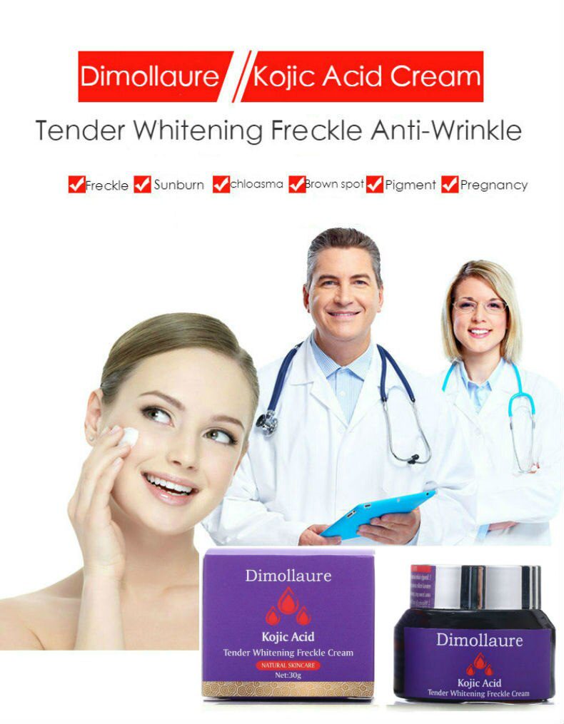 Dimollaure whitening Freckle cream+Fullerene 24k Gold Serum Anti-aging wrinkle Serum Removal melasma sunburn brown spot melanin