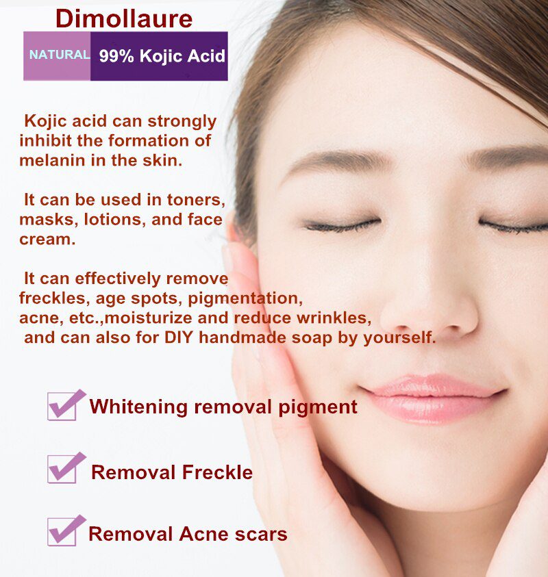 Dimollaure 30g pure Kojic Acid whitening cream+Vitamin C serum removal Acne Pimples Anti Aging pigmentt melanin Wrinkle cream