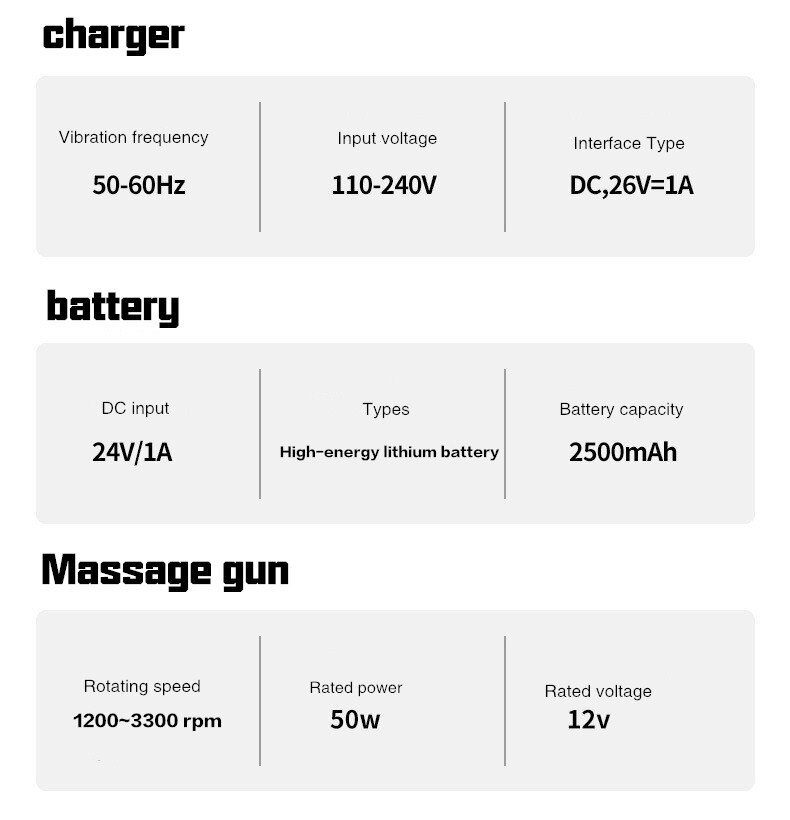 Massage Gun Muscle Relaxation Massager Vibration Gun Vibration Massage Fitness Equipment Noise Reduction Design Brushless Motor