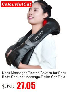 Electric Neck Roller Massager for Back Pain Shiatsu Infrared lamp Massage Pillow  Gua Sha Products Body Health Care Relaxation