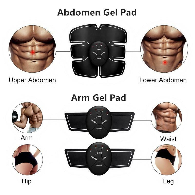 2019 EMS Wireless Muscle Stimulator Abdominal Toning Belt Muscle Toner Body Muscle Fitness Trainer For Abdomen Arm Leg Unisex