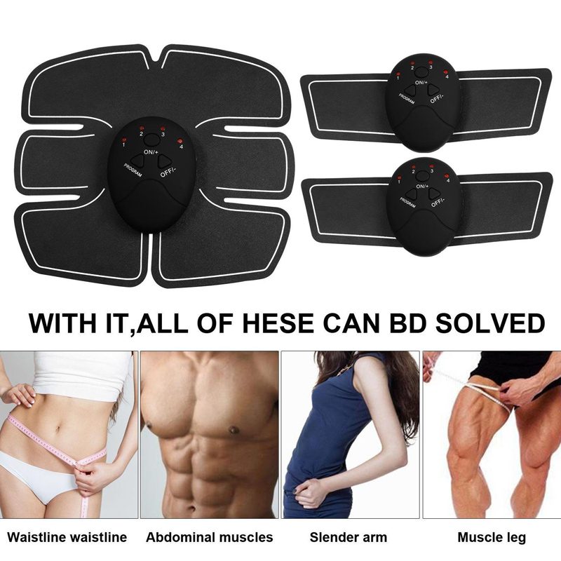 2019 EMS Wireless Muscle Stimulator Abdominal Toning Belt Muscle Toner Body Muscle Fitness Trainer For Abdomen Arm Leg Unisex