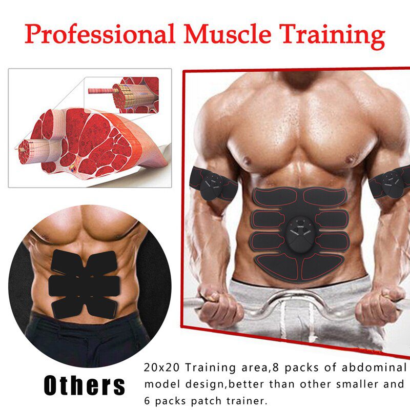 2019 EMS Wireless Muscle Stimulator Abdominal Toning Belt Muscle Toner Body Muscle Fitness Trainer For Abdomen Arm Leg Unisex