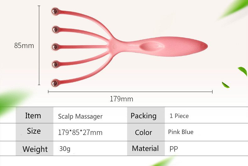 Hot seller Scalp massager Steel Ball head Massage Relaxation Five Finger  Massager for head