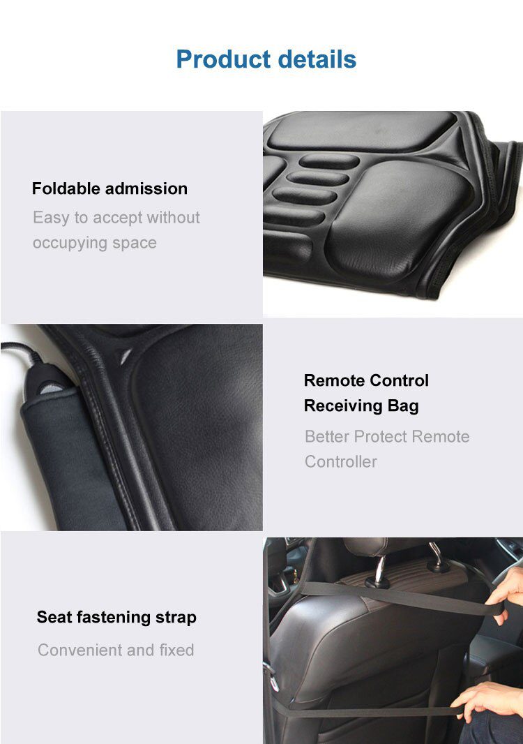 KLASVSA Electric Portable Heating Vibrating Back Massager Chair In Cussion Car Home Office Lumbar Neck Mattress Pain Relief