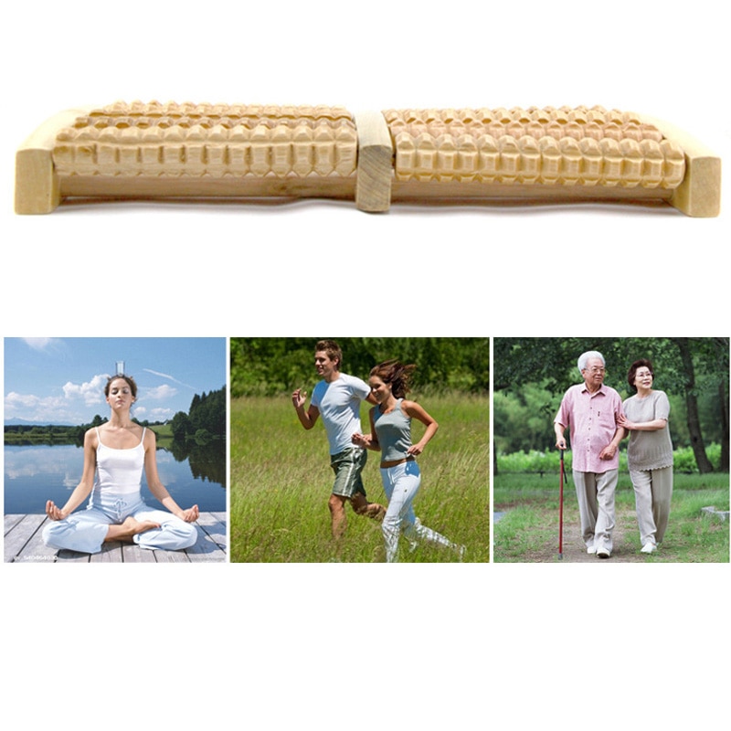5 Raw Wooden Foot Roller Wood Care Massage Reflexology Relax Relief Massager Spa Gift Anti Cellulite Foot Massager